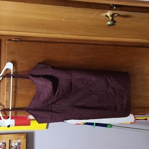 Purple and white striped dress